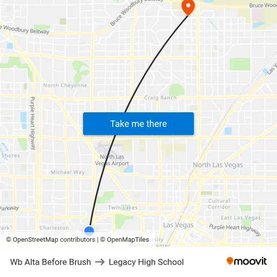 Wb Alta Before Brush to Legacy High School map