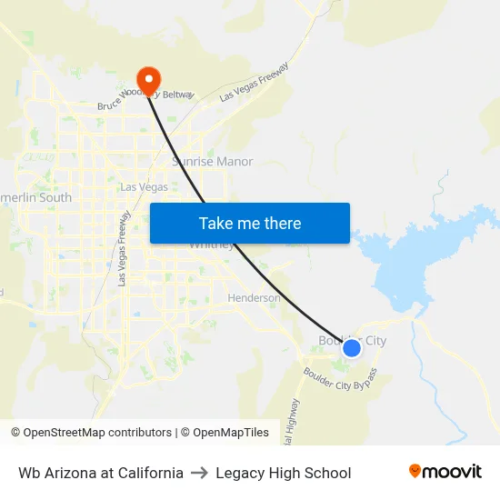 Wb Arizona at California to Legacy High School map
