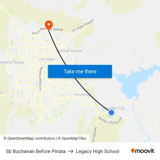 Sb Buchanan Before Pinata to Legacy High School map