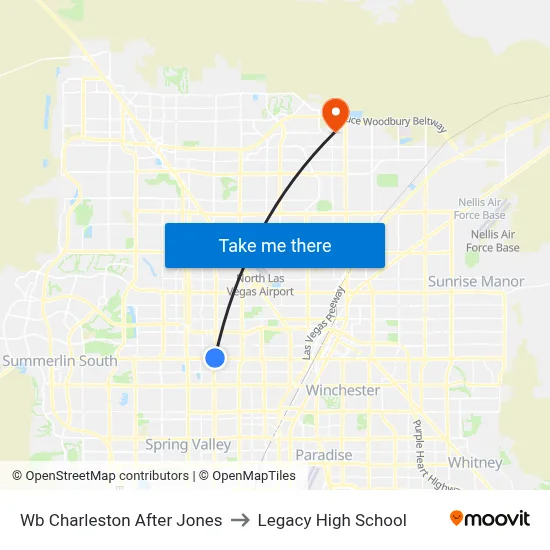 Wb Charleston After Jones to Legacy High School map