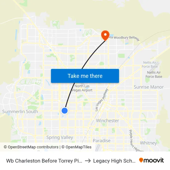 Wb Charleston Before Torrey Pines to Legacy High School map