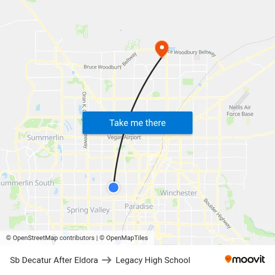 Sb Decatur After Eldora to Legacy High School map