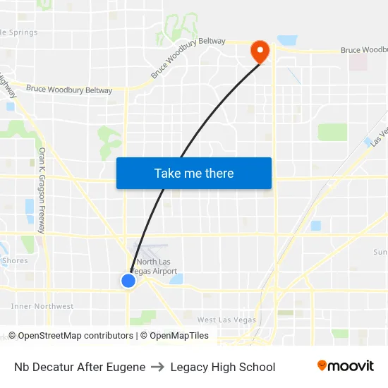Nb Decatur After Eugene to Legacy High School map