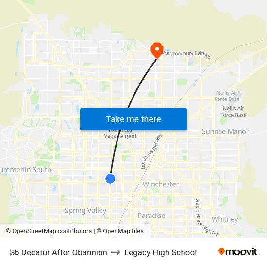 Sb Decatur After Obannion to Legacy High School map