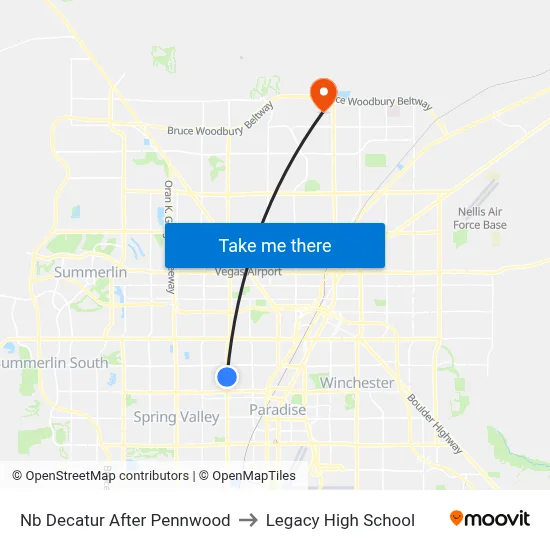 Nb Decatur After Pennwood to Legacy High School map