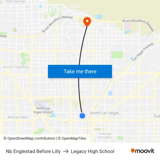 Nb Englestad Before Lilly to Legacy High School map