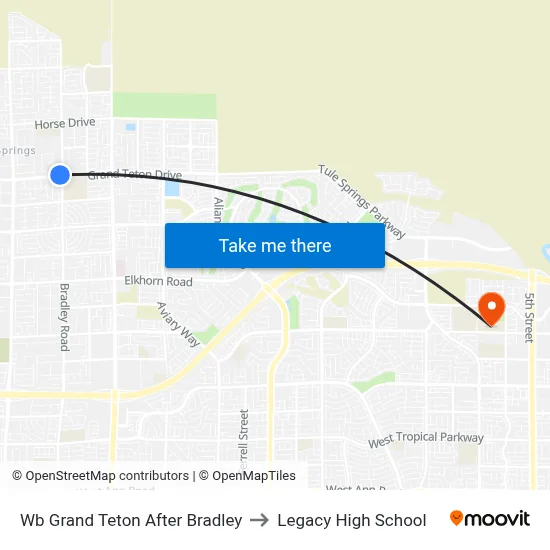 Wb Grand Teton After Bradley to Legacy High School map
