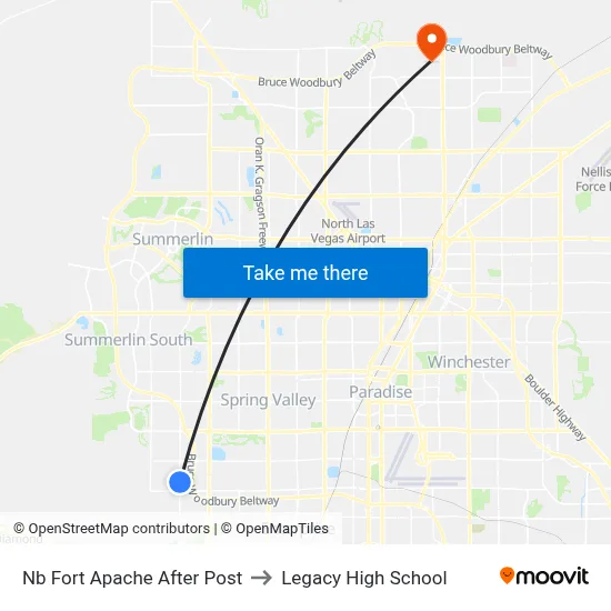 Nb Fort Apache After Post to Legacy High School map
