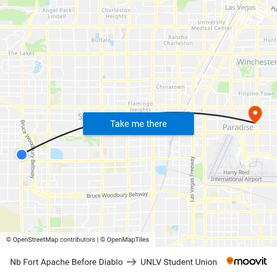 Nb Fort Apache Before Diablo to UNLV Student Union map