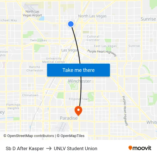 Sb D After Kasper to UNLV Student Union map