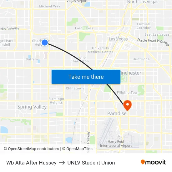 Wb Alta After Hussey to UNLV Student Union map
