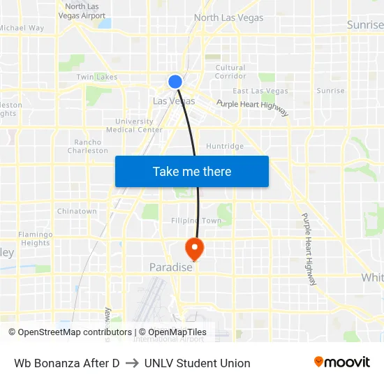 Wb Bonanza After D to UNLV Student Union map