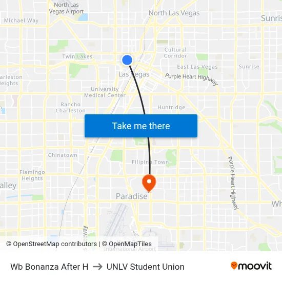 Wb Bonanza After H to UNLV Student Union map