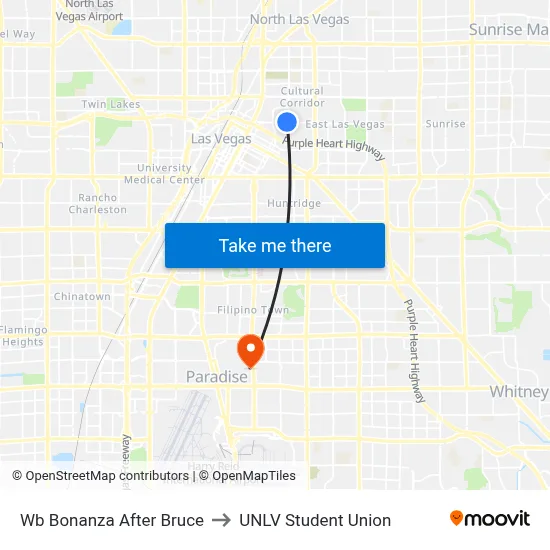 Wb Bonanza After Bruce to UNLV Student Union map