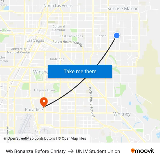 Wb Bonanza Before Christy to UNLV Student Union map
