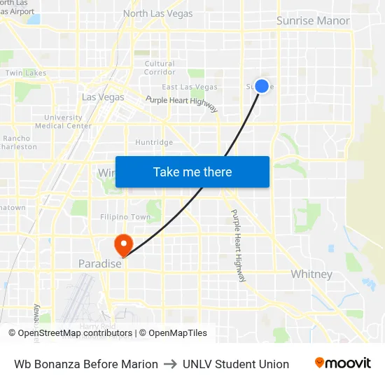 Wb Bonanza Before Marion to UNLV Student Union map