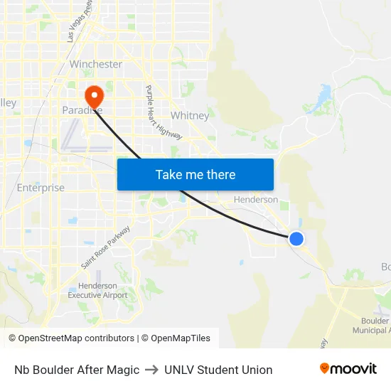 Nb Boulder After Magic to UNLV Student Union map