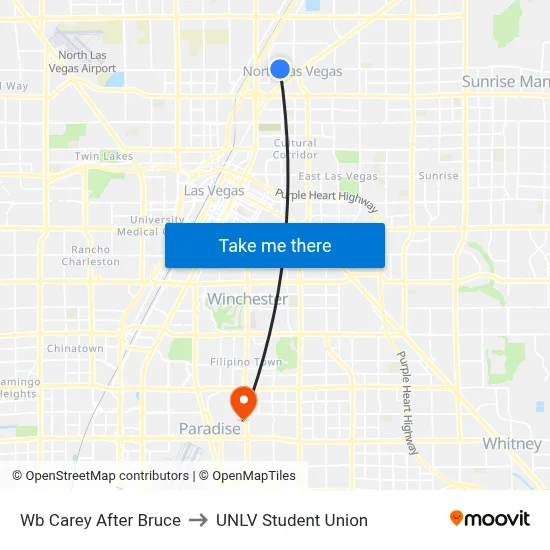 Wb Carey After Bruce to UNLV Student Union map