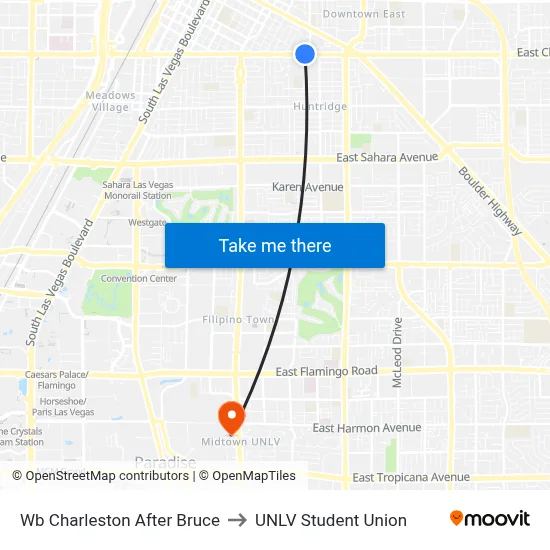 Wb Charleston After Bruce to UNLV Student Union map