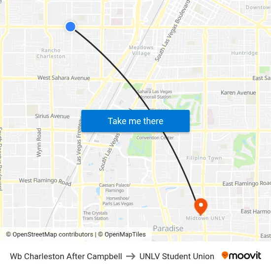 Wb Charleston After Campbell to UNLV Student Union map