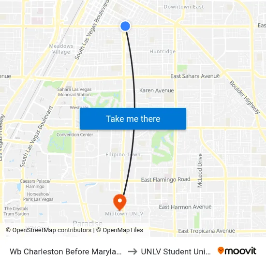Wb Charleston Before Maryland to UNLV Student Union map