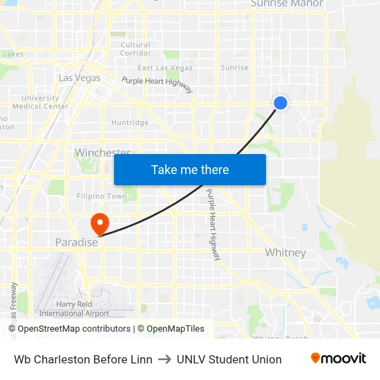Wb Charleston Before Linn to UNLV Student Union map
