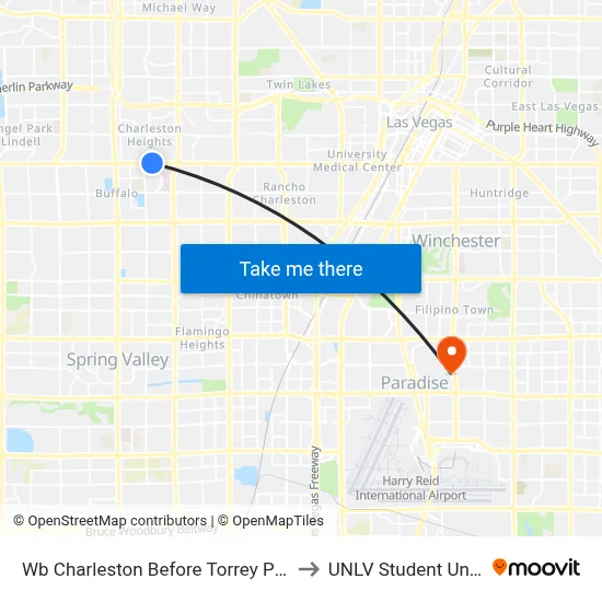 Wb Charleston Before Torrey Pines to UNLV Student Union map
