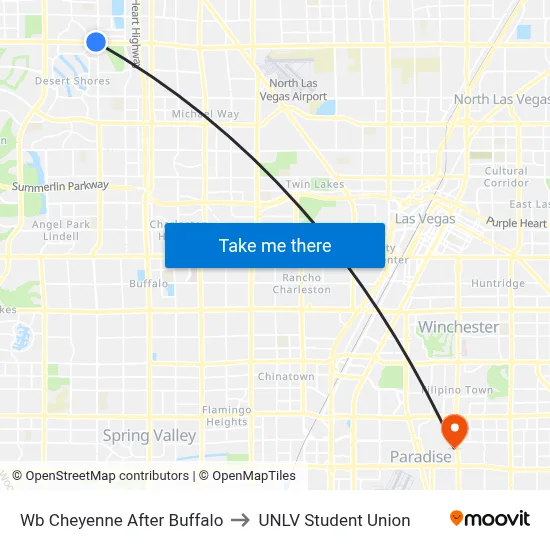 Wb Cheyenne After Buffalo to UNLV Student Union map