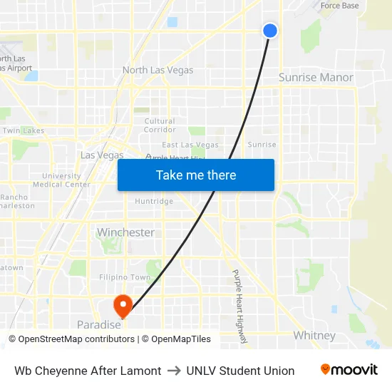 Wb Cheyenne After Lamont to UNLV Student Union map