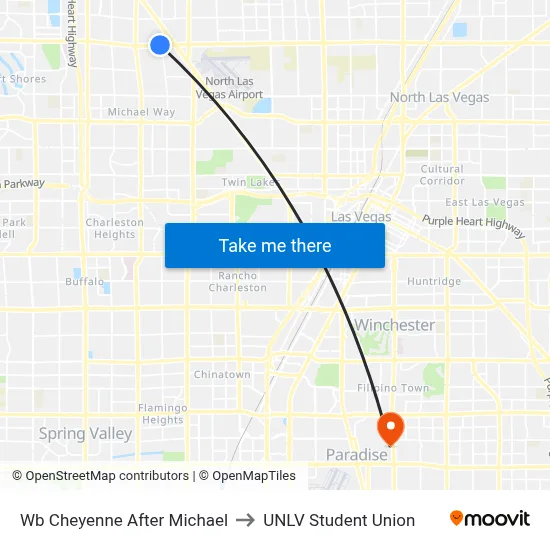 Wb Cheyenne After Michael to UNLV Student Union map