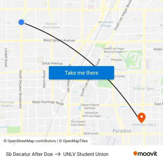 Sb Decatur After Doe to UNLV Student Union map