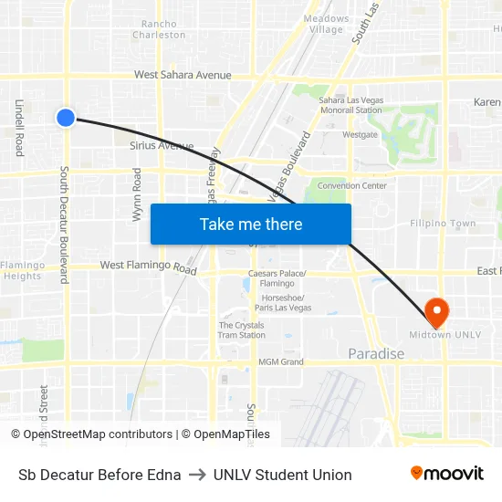 Sb Decatur Before Edna to UNLV Student Union map