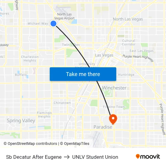 Sb Decatur After Eugene to UNLV Student Union map