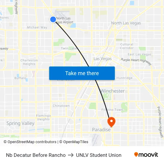 Nb Decatur Before Rancho to UNLV Student Union map