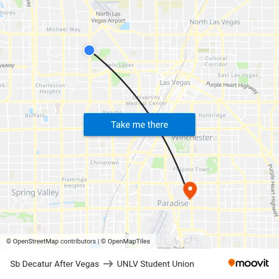 Sb Decatur After Vegas to UNLV Student Union map