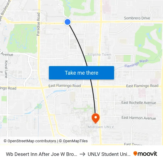 Wb Desert Inn After Joe W Brown to UNLV Student Union map