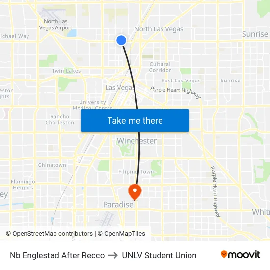 Nb Englestad After Recco to UNLV Student Union map
