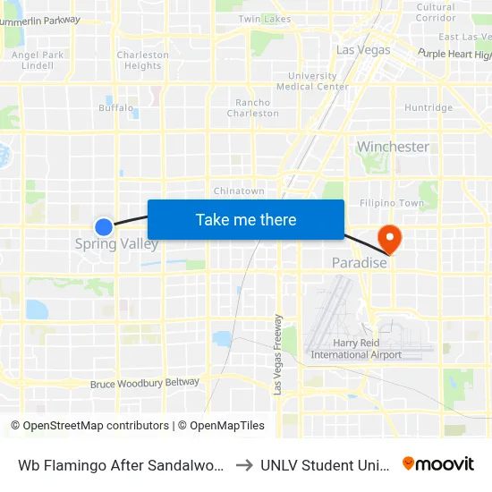 Wb Flamingo After Sandalwood to UNLV Student Union map