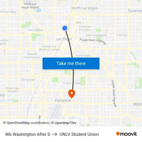 Wb Washington After D to UNLV Student Union map