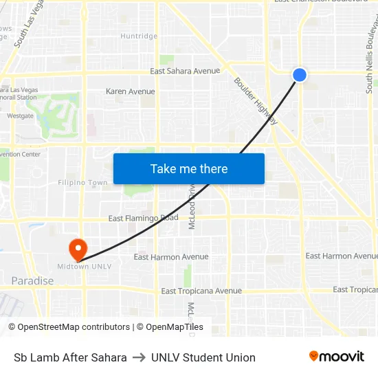 Sb Lamb After Sahara to UNLV Student Union map