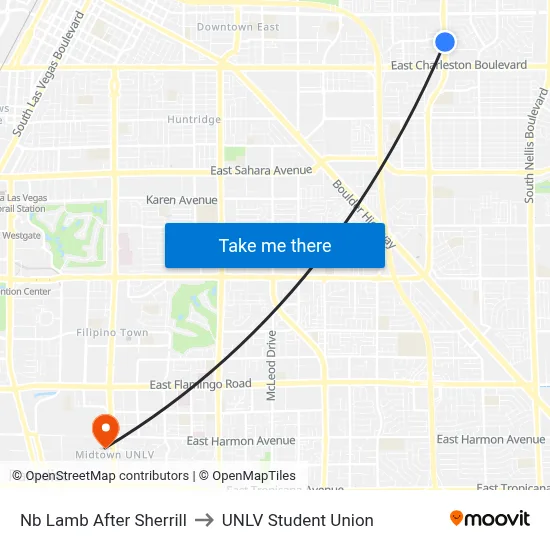 Nb Lamb After Sherrill to UNLV Student Union map