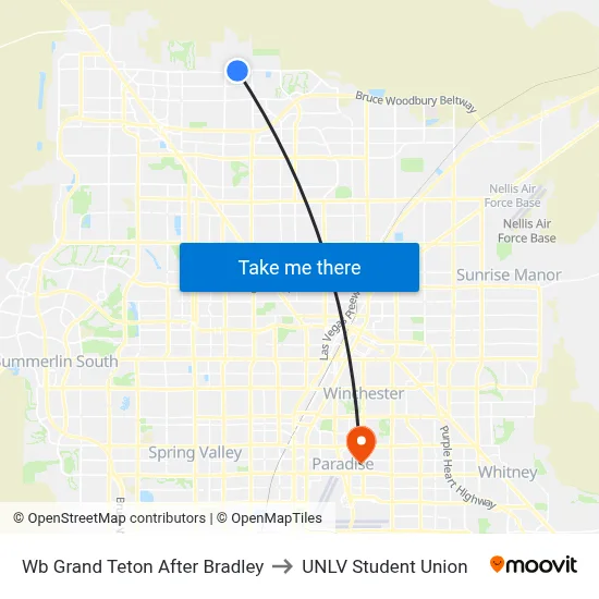 Wb Grand Teton After Bradley to UNLV Student Union map
