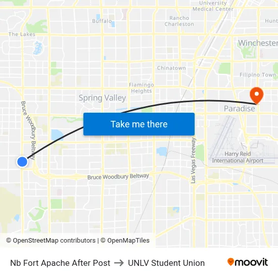 Nb Fort Apache After Post to UNLV Student Union map