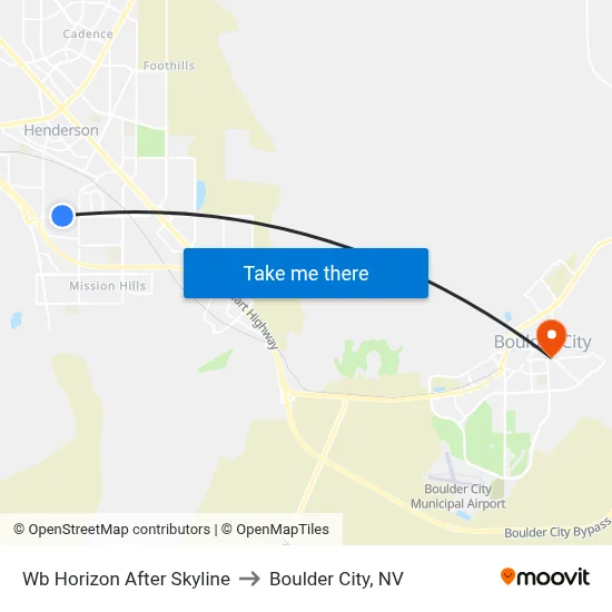 Wb Horizon After Skyline to Boulder City, NV map