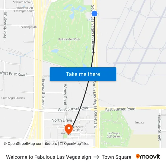 Welcome to Fabulous Las Vegas sign to Town Square map