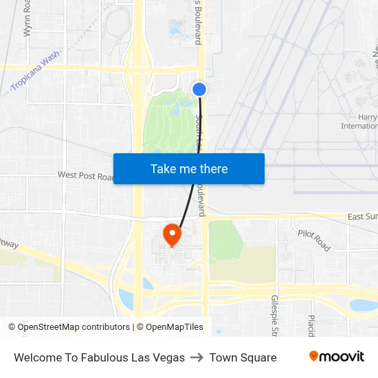 Welcome To Fabulous Las Vegas to Town Square map