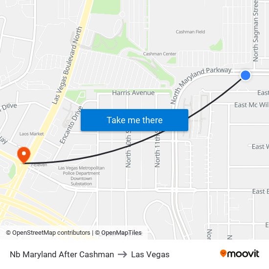 Nb Maryland After Cashman to Las Vegas map