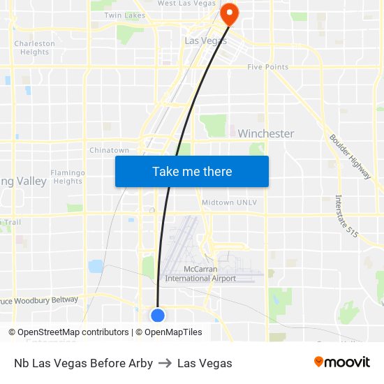 Nb Las Vegas Before Arby to Las Vegas map