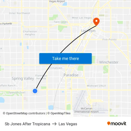Sb Jones After Tropicana to Las Vegas map