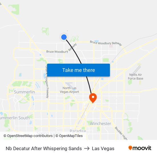 Nb Decatur After Whispering Sands to Las Vegas map